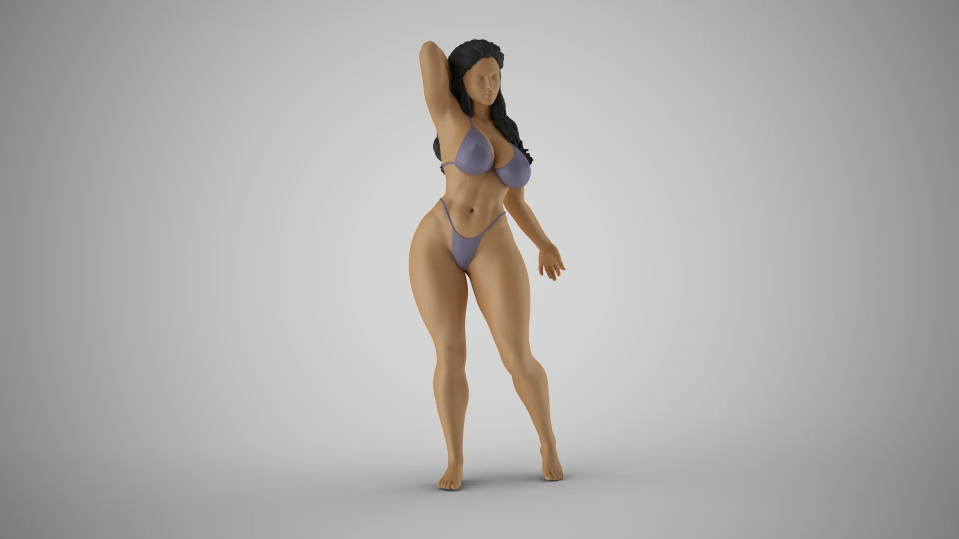 Unchained Woman 9 3D Print Model .c4d .max .obj .3ds .fbx .stl .blend