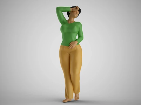 Girl with Sleepy Eyes Model do druku 3D