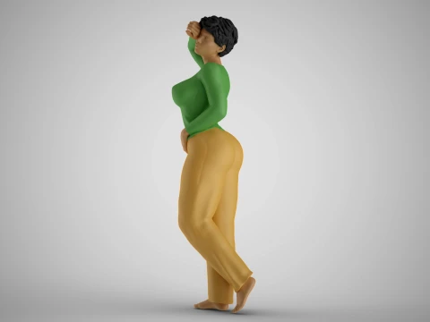 Girl with Sleepy Eyes 3D Print Model