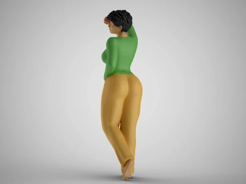 Girl with Sleepy Eyes 3D Print Model