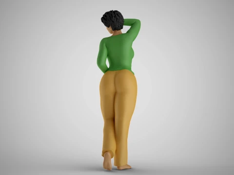 Girl with Sleepy Eyes 3D Print Model