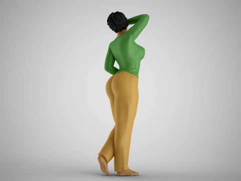 Girl with Sleepy Eyes 3D Print Model