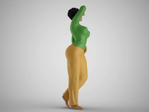 Girl with Sleepy Eyes 3D Print Model
