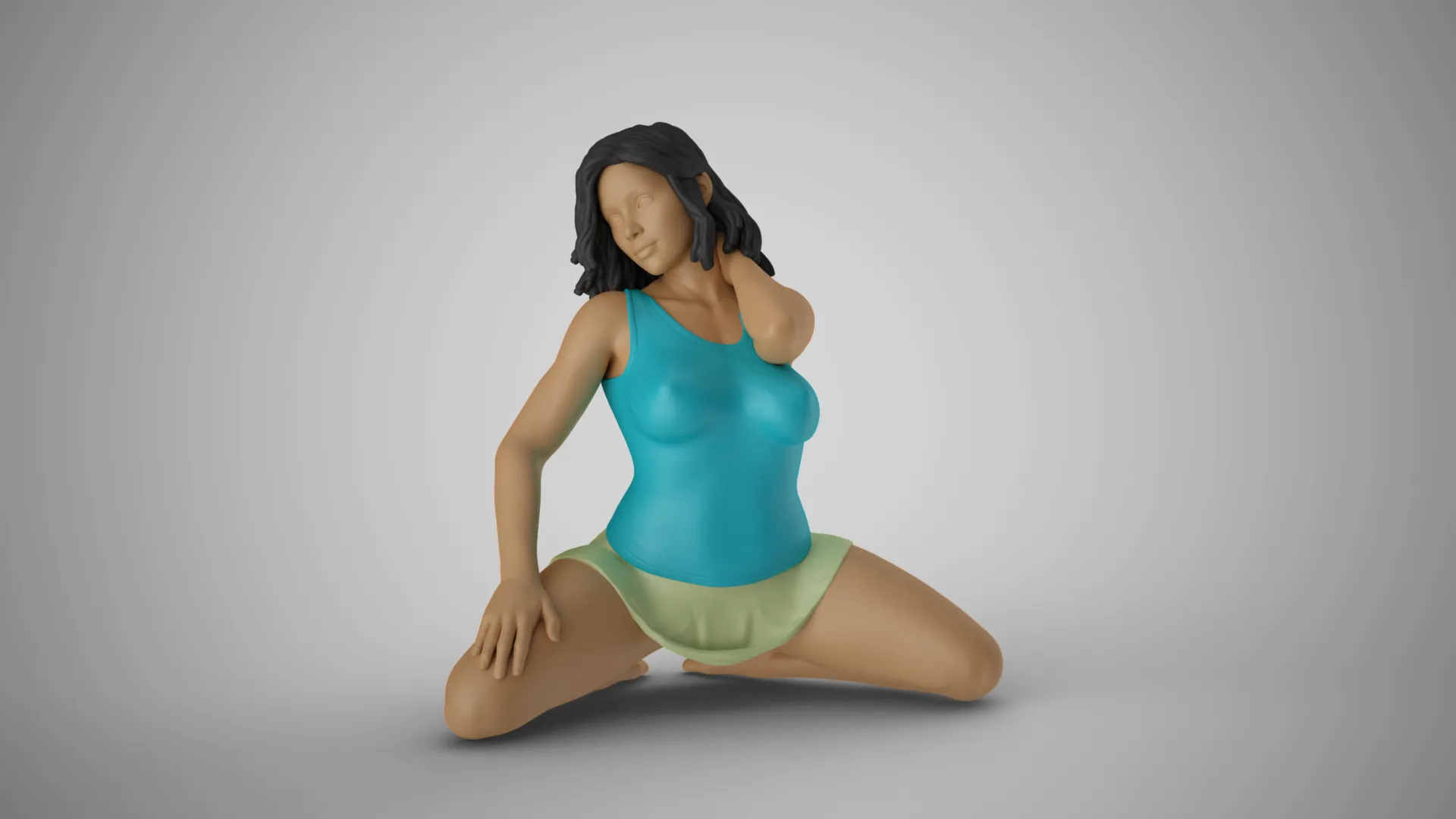 Unchained Woman 6 3D Print Model .c4d .max .obj .3ds .fbx .stl .blend