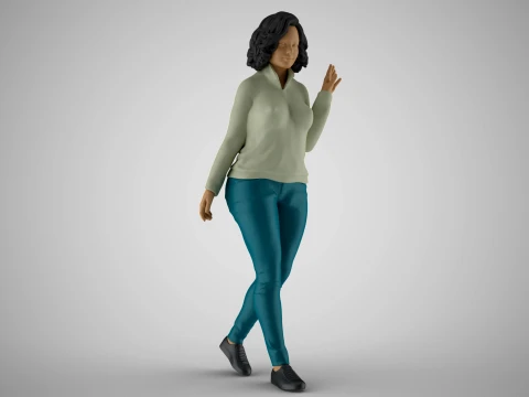 Girl Greetings from Afar Model do druku 3D