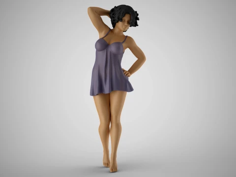 Girl Sleep Drowsiness Model do druku 3D