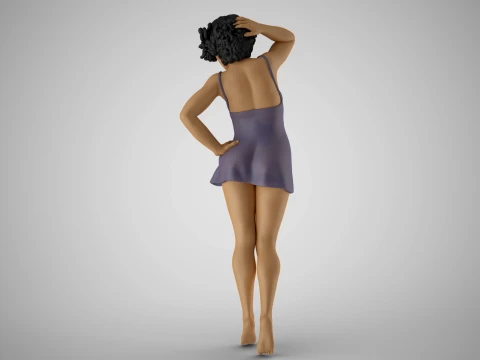 Girl Sleep Drowsiness 3D Print Model