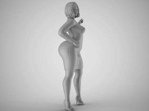 Female Presenter 3D Print Model