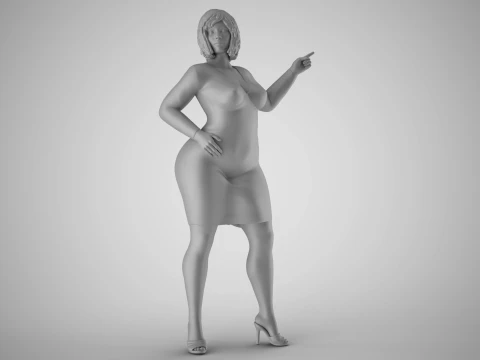 Female Presenter 3D Print Model
