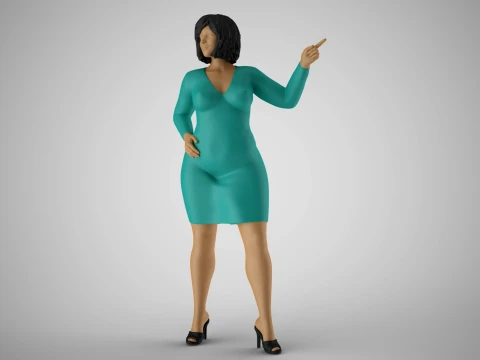 Female Presenter 3D Print Model