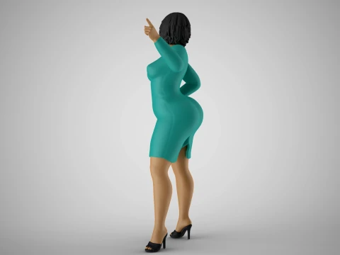 Female Presenter 3D Print Model