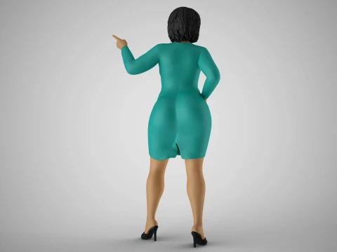 Female Presenter 3D Print Model