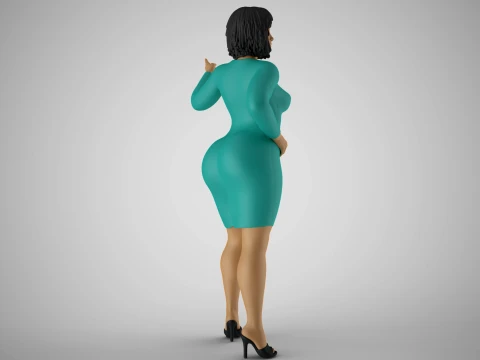 Female Presenter 3D Print Model