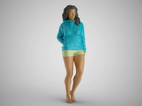 Wanderndes M&auml;dchen 3D Druckmodell