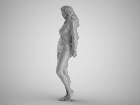 Wandering Girl 3D Print Model