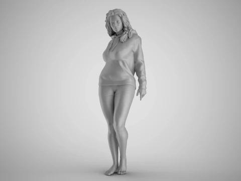 Wandering Girl 3D Print Model