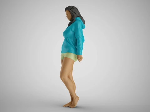 Wandering Girl 3D Print Model
