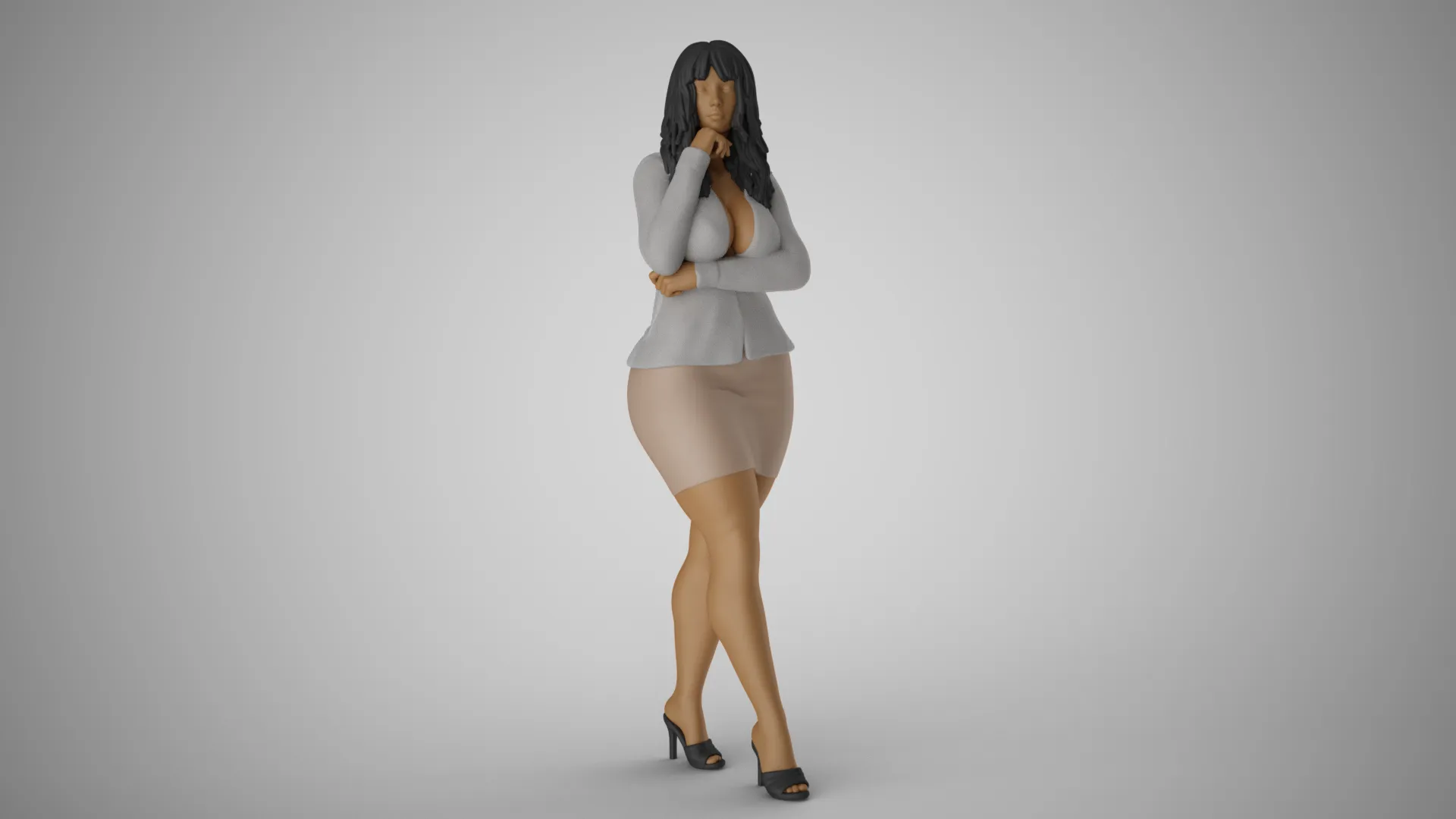 Captive Beauty 3D Print Model .c4d .max .obj .3ds .fbx .stl .blend 