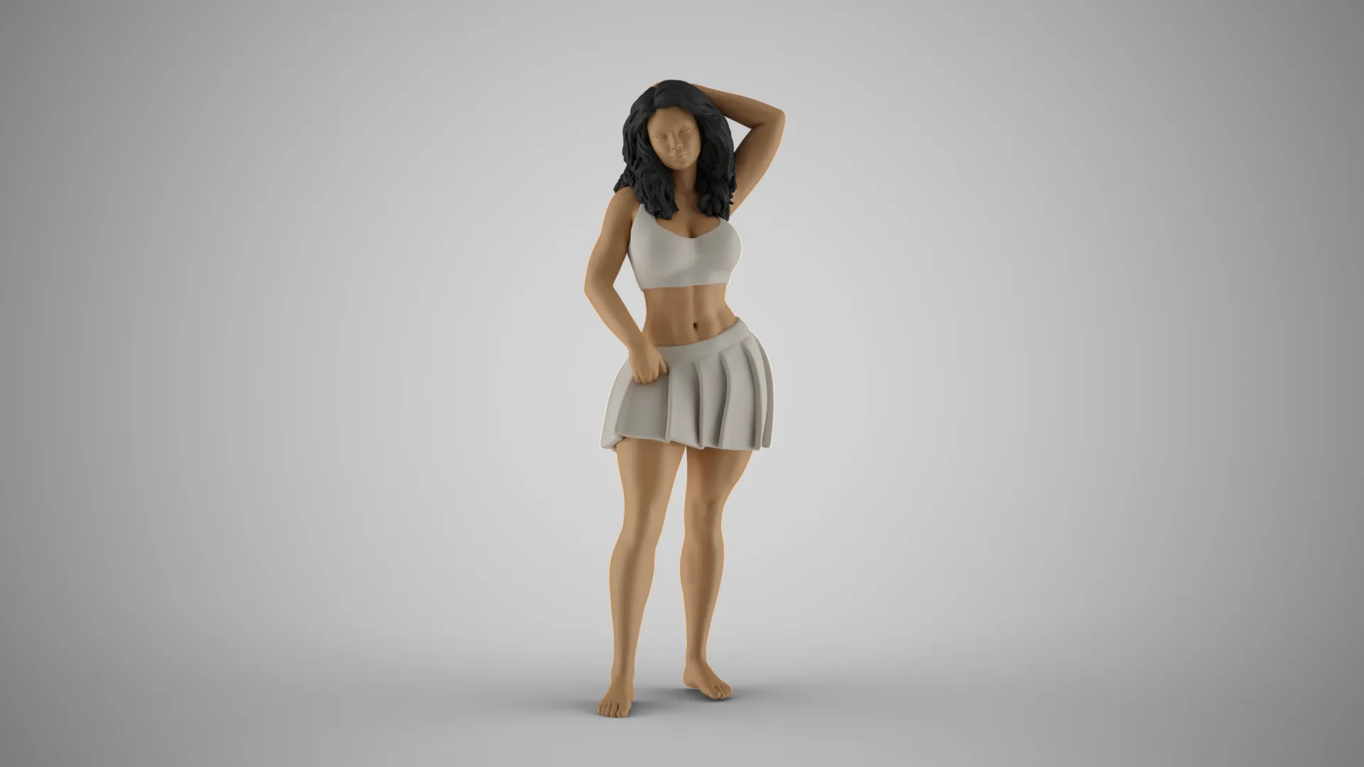 Unchained Woman 10 3D Print Model .c4d .max .obj .3ds .fbx .stl .blend 