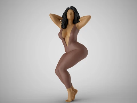 Entfesselte Frau 2 3D Druckmodell