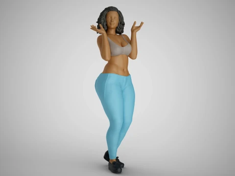 Pl&ouml;tzlich kommt M&auml;dchen 3D Druckmodell