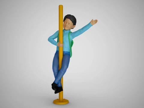 Child at Playground 3D Druckmodell