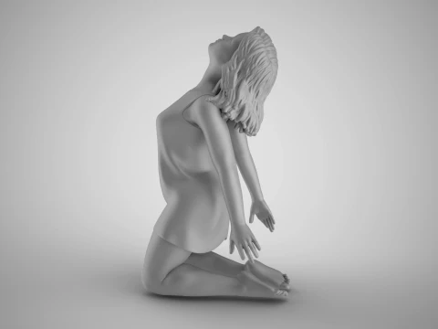 Girl in Fantasy World 3D Print Model