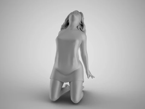 Girl in Fantasy World 3D Print Model