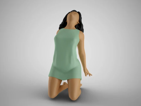 Girl in Fantasy World 3D Print Model