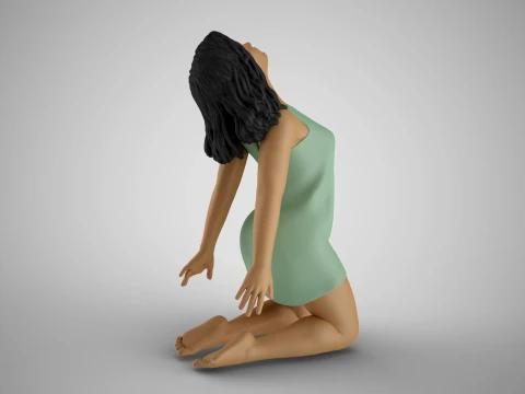 Girl in Fantasy World 3D Print Model