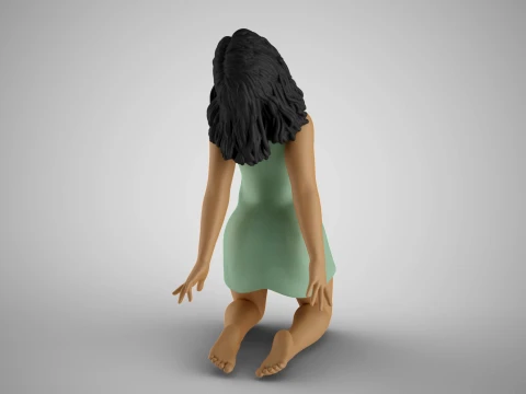 Girl in Fantasy World 3D Print Model