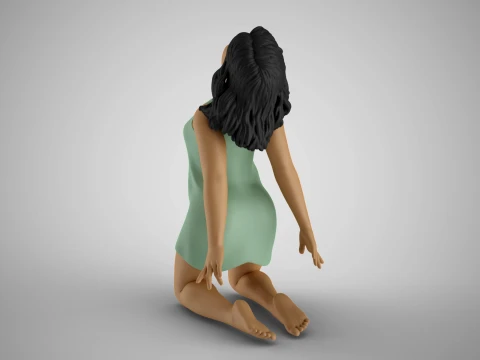 Girl in Fantasy World 3D Print Model