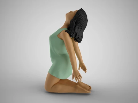 Girl in Fantasy World 3D Print Model