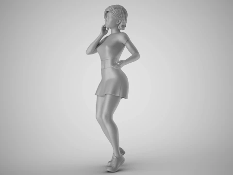 Undecided Girl Dress Choice 3D Print Model