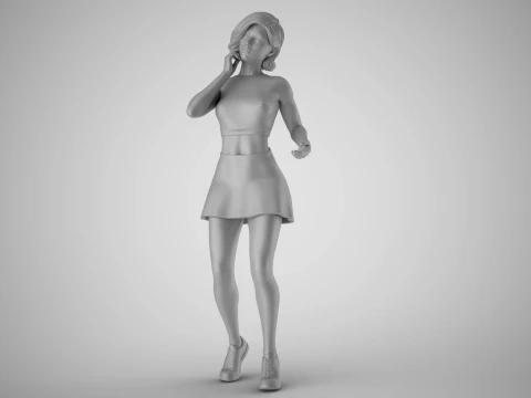 Undecided Girl Dress Choice 3D Print Model