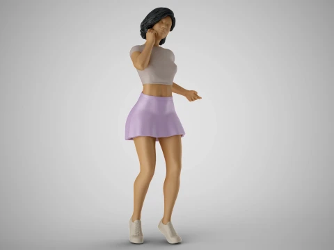 Undecided Girl Dress Choice 3D Print Model