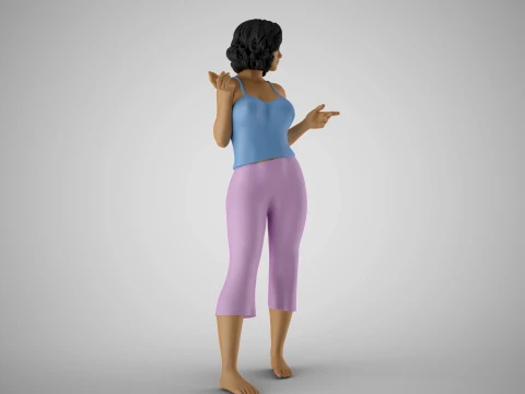 Girl Among two Choices 3D Print Model