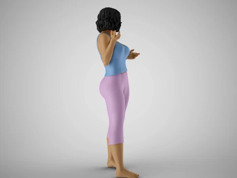 Girl Among two Choices 3D Print Model