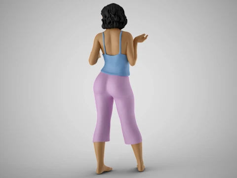 Girl Among two Choices 3D Print Model
