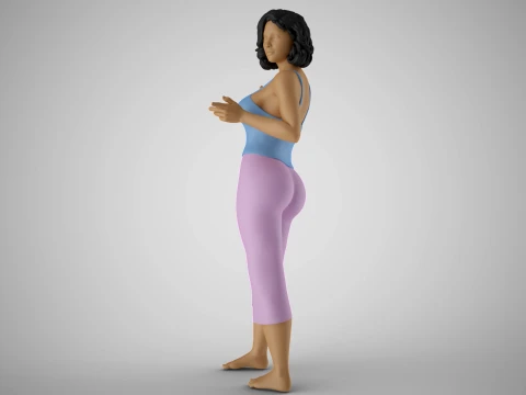 Girl Among two Choices 3D Print Model