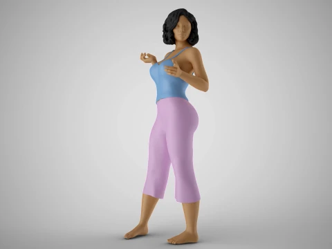 Girl Among two Choices 3D Print Model