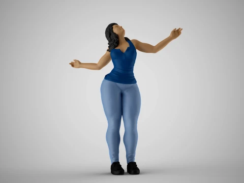 Girl Feels Nature 3D Print Model