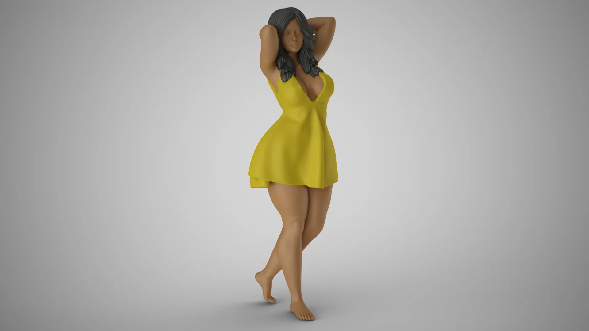 Hidden Beauty 4 3D Print Model .c4d .max .obj .3ds .fbx .stl .blend 