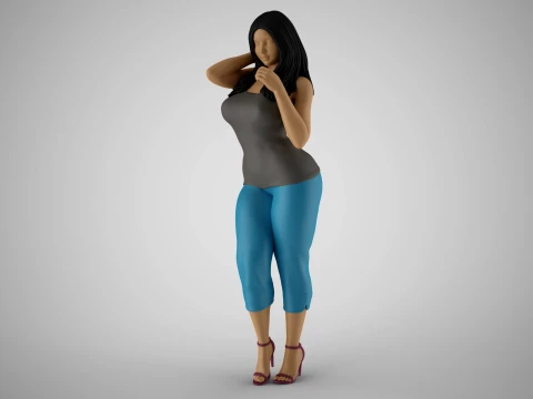 Woman City Mood 5 3D Baskı Modeli