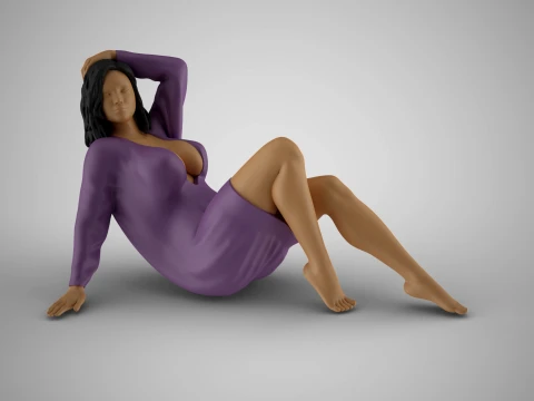 Resting Girl 3D Baskı Modeli