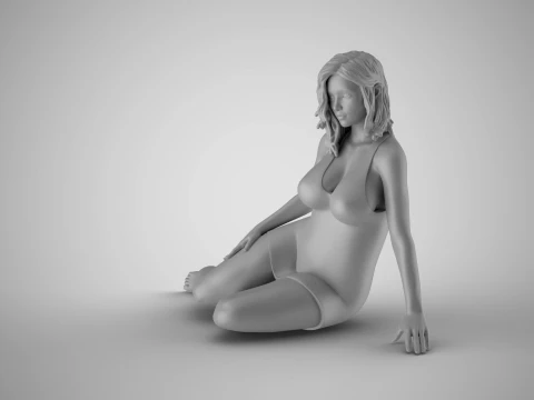 Plain Girl 8 3D Print Model