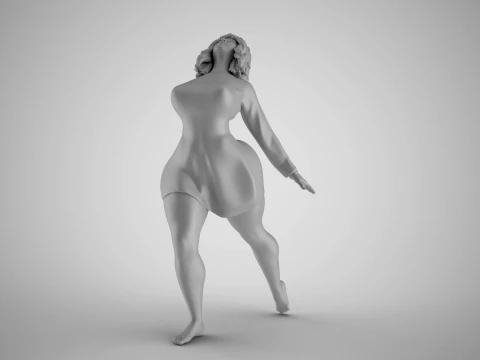 Girl Feeling Free 3D Print Model