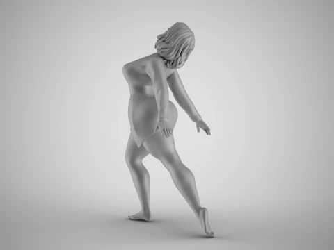 Girl Feeling Free 3D Print Model