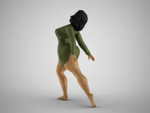 Girl Feeling Free 3D Print Model