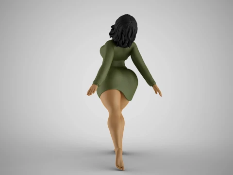 Girl Feeling Free 3D Print Model